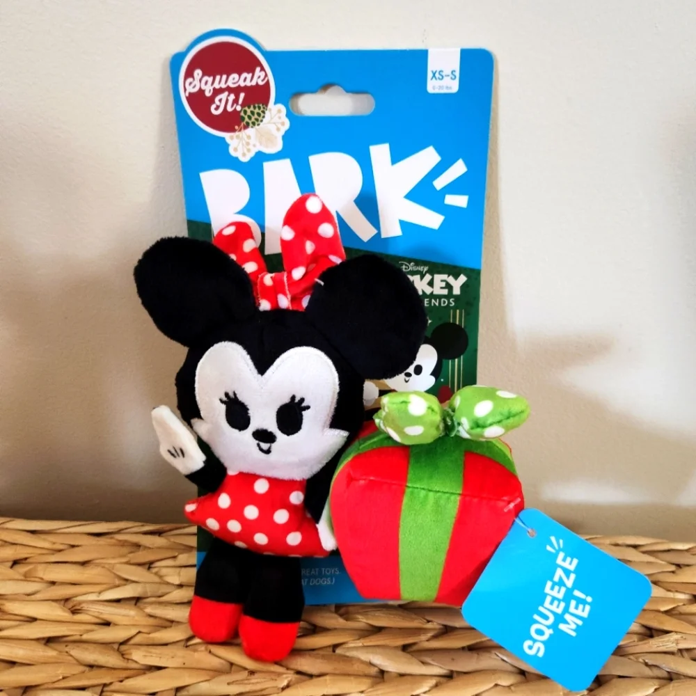 New Small Disney Mickey Mini Dog Squeaky Toys Holiday Set of 2